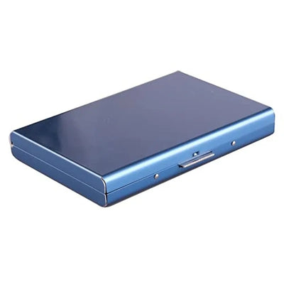 Antitheft ANTI Rfid Blocking ID Bank Credit Card Holder Wallets Men Slim Thin Aluminum Box Metal Mini Minimalist Cardholder Case - Smarsty