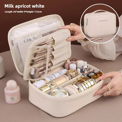 New Women's Cosmetic Bag Portable Storage Bag Large Capacity Luxury Makeup Bag Travel Organizer Essentials Toiletry Bags - Smarsty