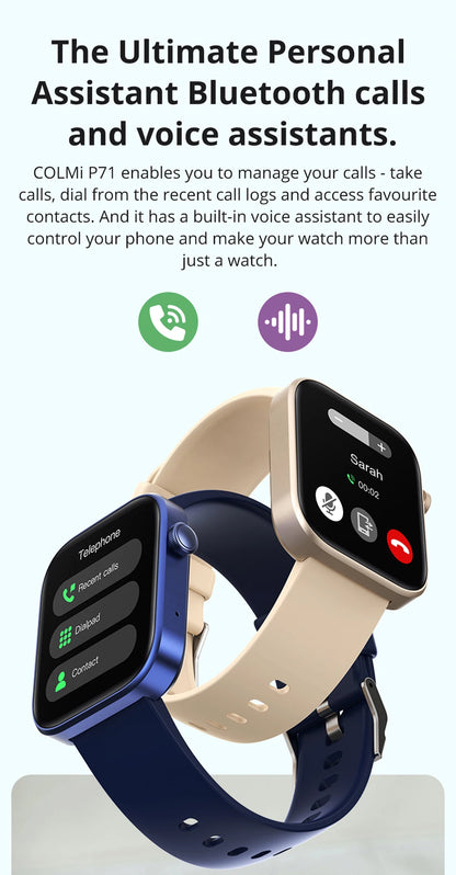 COLMI P71 Smartwatch with Voice Calling and Health Monitoring - Smarsty