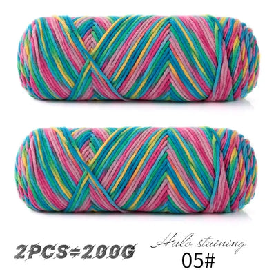 Colorful Dyed Milk Cotton Baby Sweater Yarn for DIY Projects - Smarsty