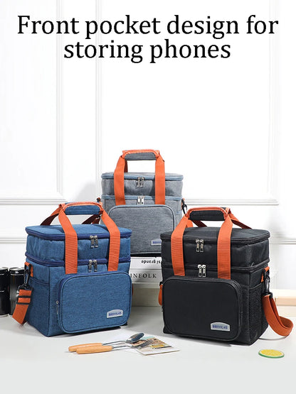 Crossbody Insulated Lunch Bag With Large Capacity Waterproof - Smarsty