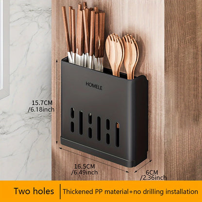 1pc Flatware Organizer, Multifunctional Cutlery Storage Rack With Detachable Water Drain Base, Chopsticks Holder, Utensil Holder by Smarsty