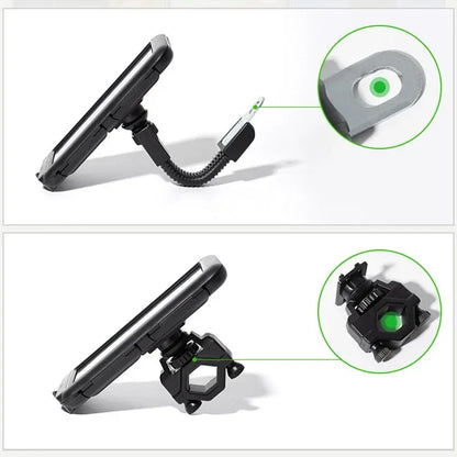 Waterproof Motorcycle Phone Holder Mount On Handlebar - Smarsty