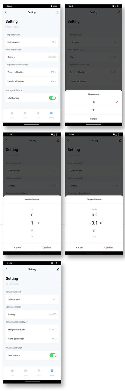 Tuya Smart Temperature and Humidity Sensor with Bluetooth Control - Smarsty
