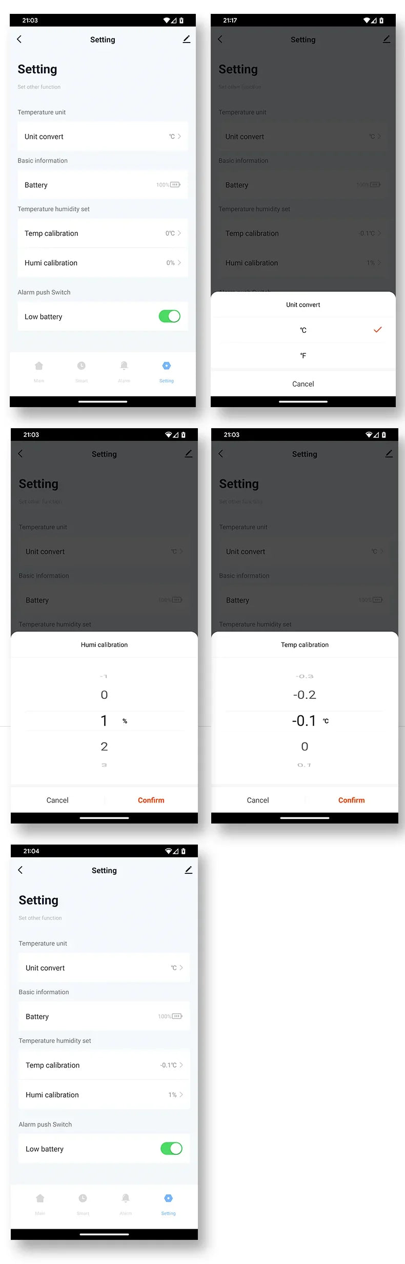 Tuya Smart Temperature and Humidity Sensor with Bluetooth Control - Smarsty
