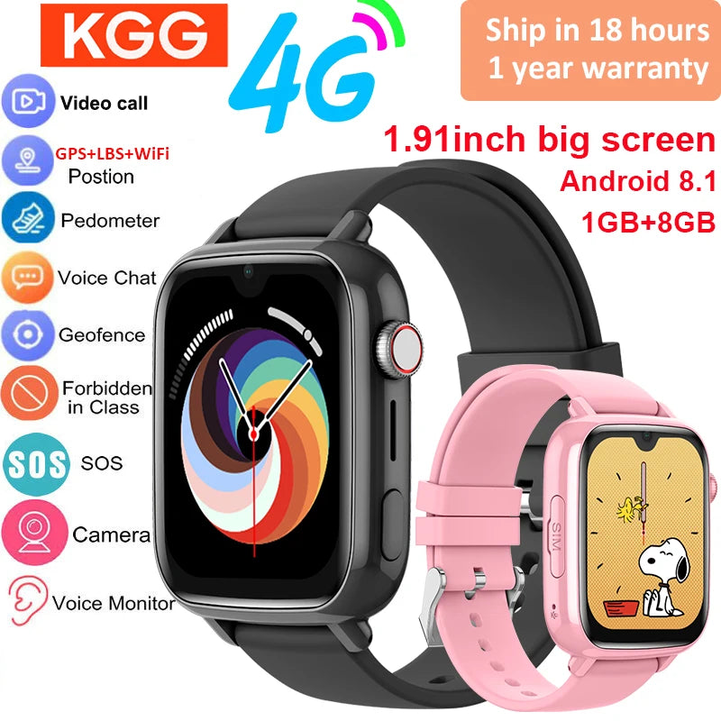 4G Kids Smart Watch with GPS Tracking and Video Call - Smarsty