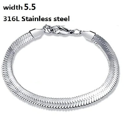 316L Stainless Steel Cuban Chain Bracelet for All - Smarsty