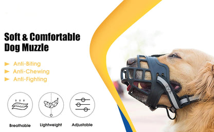 Reflective Dog Muzzle for Safe and Comfortable Use - Smarsty
