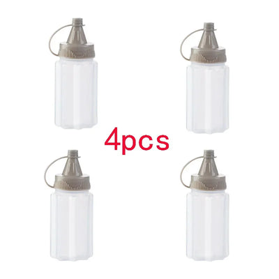 4pcs Plastic Sauce Squeeze Bottle Mini Seasoning Box Salad Dressing Containers Outdoor Portable Barbecue Spice Jar Kitchen Tool by Smarsty