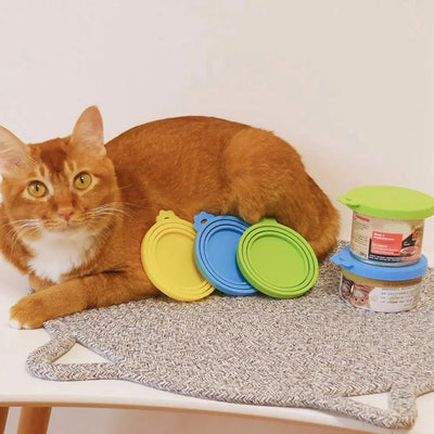 3 In 1 Silicone Canned Lid Reusable Food Tin Cover Keep Fresh Kitchen Organization Pet Supplies by Smarsty