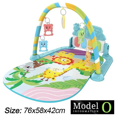 Baby Fitness Stand Music Play Gym Activity Toys Newborn Piano Crawling Blanket Pedal Game Pad Early Education 0-36 Months Gifts by Smarsty