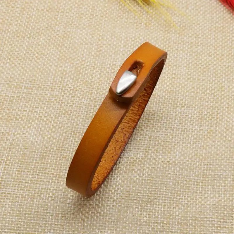 Vintage Genuine Leather Wrap Bracelet Durable Punk Wristband - Smarsty