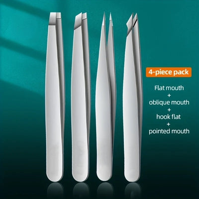 Ouriner Stainless Steel Eyebrow Tweezers Set for Precision Hair Removal - Smarsty