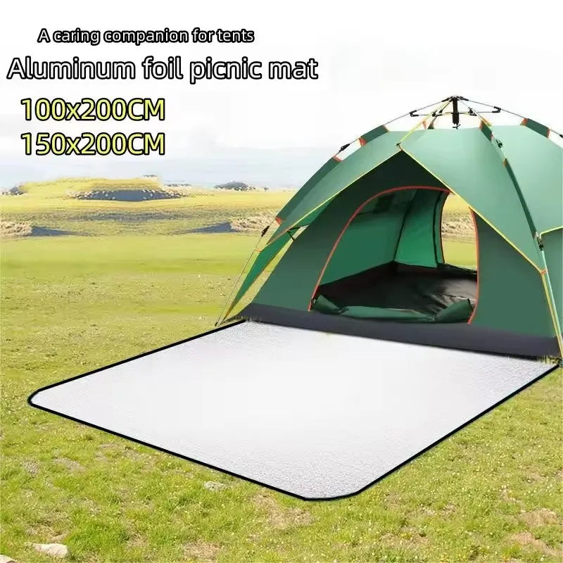 Waterproof Mat Double-sided Aluminum Film Moisture-Proof Mat Portable Picnic Mat Outdoor Tent Camping Beach Moisture-Proof  Mat