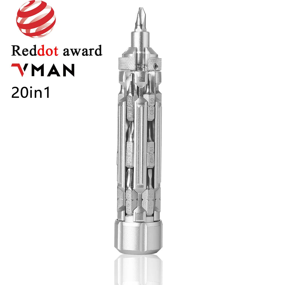 VMAN Precision Multi-function Screwdriver Set Magnetic Phillips Torx Drill Bit with Power Settings for Outdoor Home Daily Repair