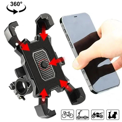Bicycle Phone Holder 360 Degree Rotatable Non Slip Grip - Smarsty