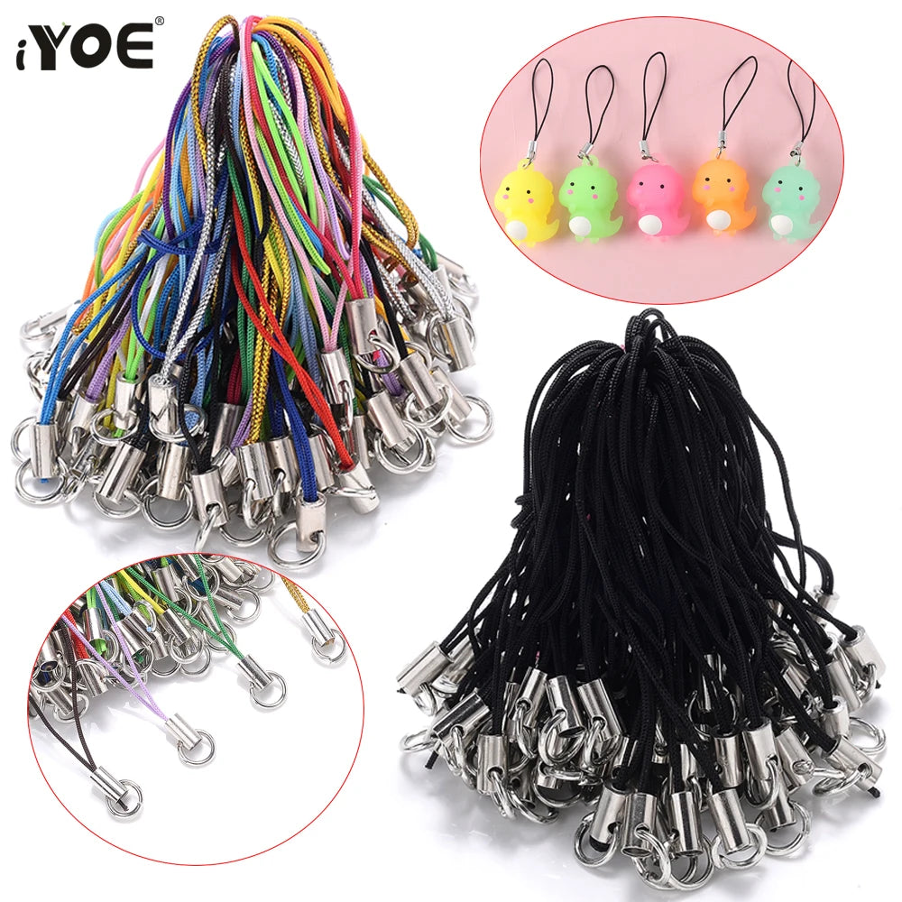 50pcs Mixed Color Lanyard Cord Pack With Jump Rings - Smarsty