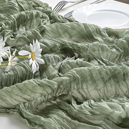 Boho Cheesecloth Table Runner Set for Elegant Events - Smarsty