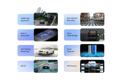 2.5K Dash Camera With WiFi Smart Connect And Recording - Smarsty