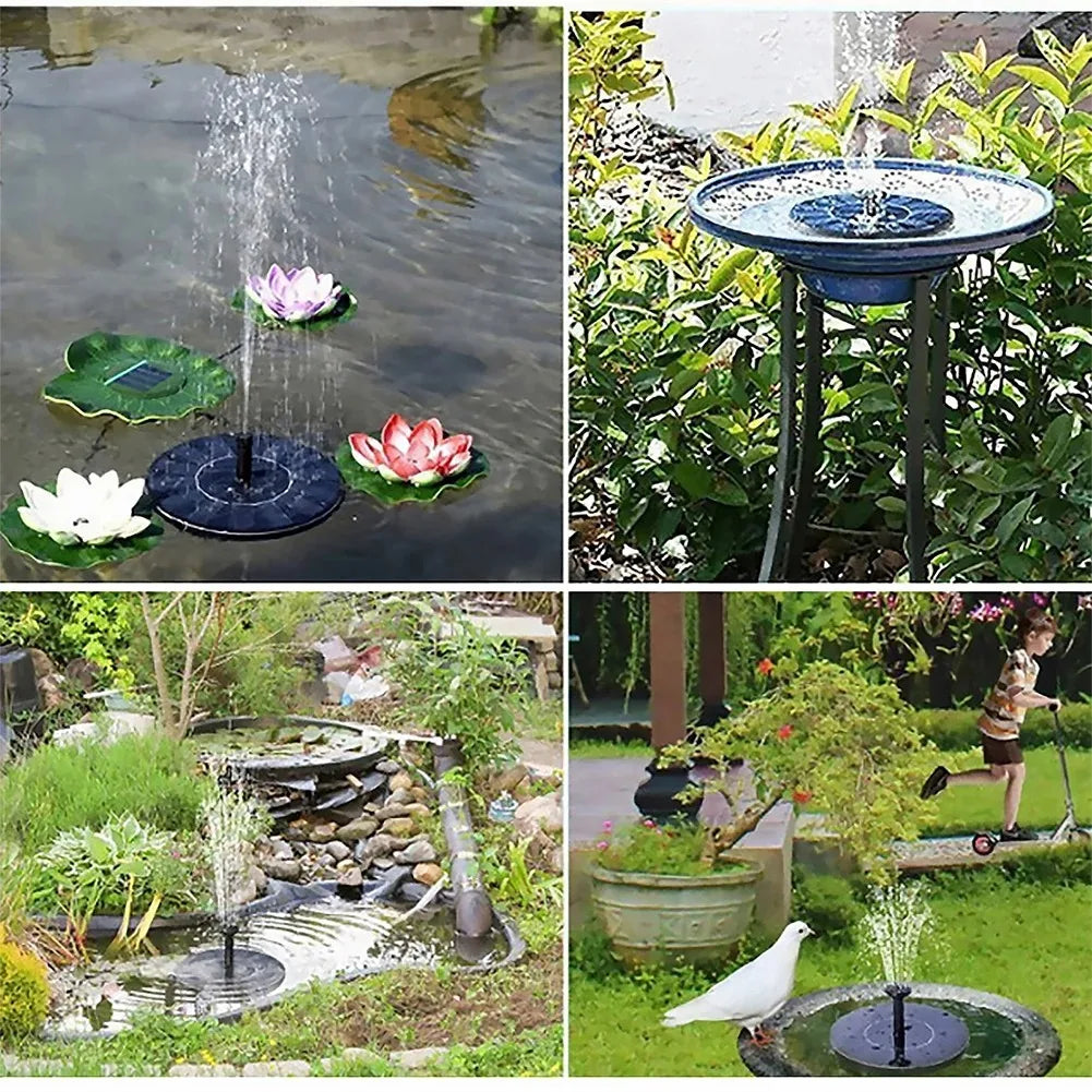 Floating Solar Fountain Pump for Bird Baths and Ponds - Smarsty