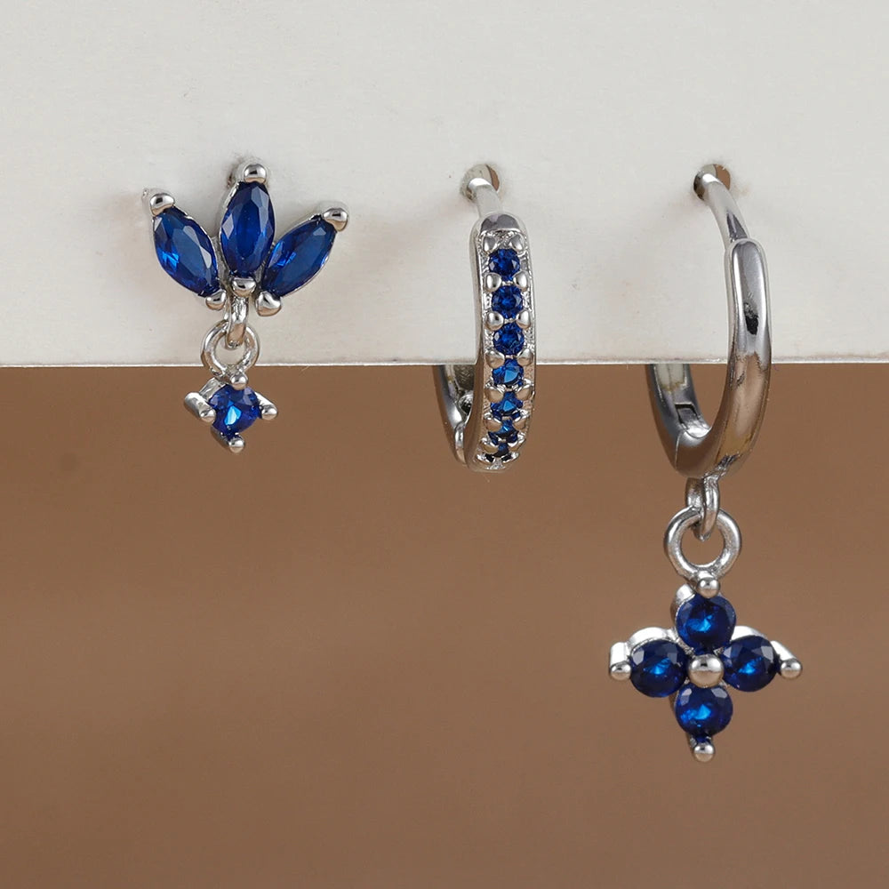 3PCS Stainless Steel Dangle Earrings Set for Women - Smarsty