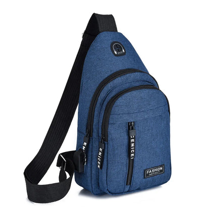 Waterproof Oxford Chest Bag For Men Korean Style Messenger - Smarsty