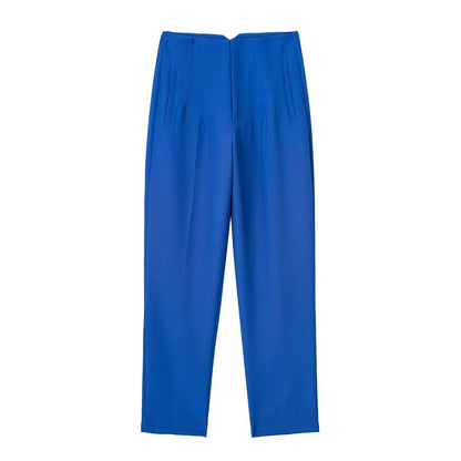TRAFZA Women Elegant Solid Pencil Pants High Waist Pant For Women Casual Streetwear Woman Trousers Office Wear Chic Pant - Smarsty