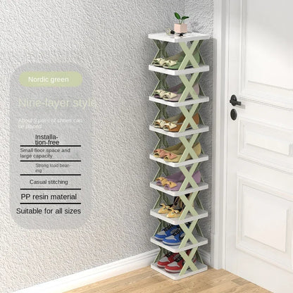 5 Tier New Simple Shoe Rack Multi-folding Space-saving DIY Home Organizer Multifunctional Economic Storage Shoe Rack