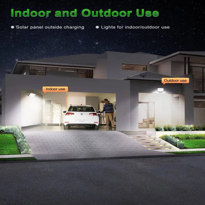 Solar Outdoor Lights - LED Motion Sensor Light with Remote Waterproof Security Flood Light for Patio Garage Porch Yard - Smarsty