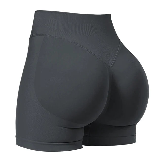 4.5''Shorts Seamless Low Ribbed Waistband Gym Shorts Scrunch Bum Yoga Shorts Booty High Stretch Running Bike Shorts - Smarsty