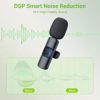 Basix Wireless Lavalier Microphone for iPhone and Android - Smarsty