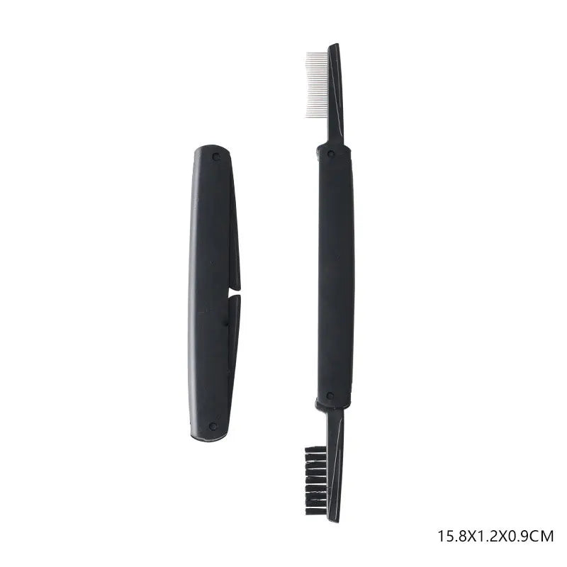 Black Foldable Eyelash Brush Comb for Perfectly Separated Lashes - Smarsty