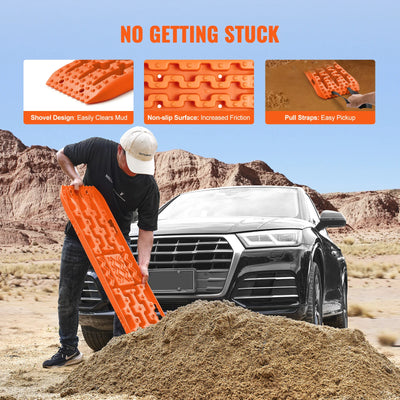SucceBuy 10 TON Traction Boards with PP Material Recovery Boards for Off-road Vehicle Car Pickup SUV RV Pair Tire Traction Mats - Smarsty