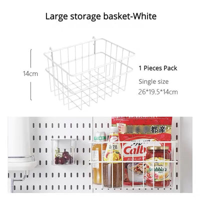 New DIY Pegboard Accessories Hanging Shelf Storage Hooks Wall Organizer No Punching Crafts Organization For Garage Kitchen Room by Smarsty