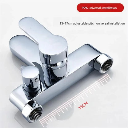 Contemporary Dual Handle Shower Faucet Set with Mixing Valve - Smarsty