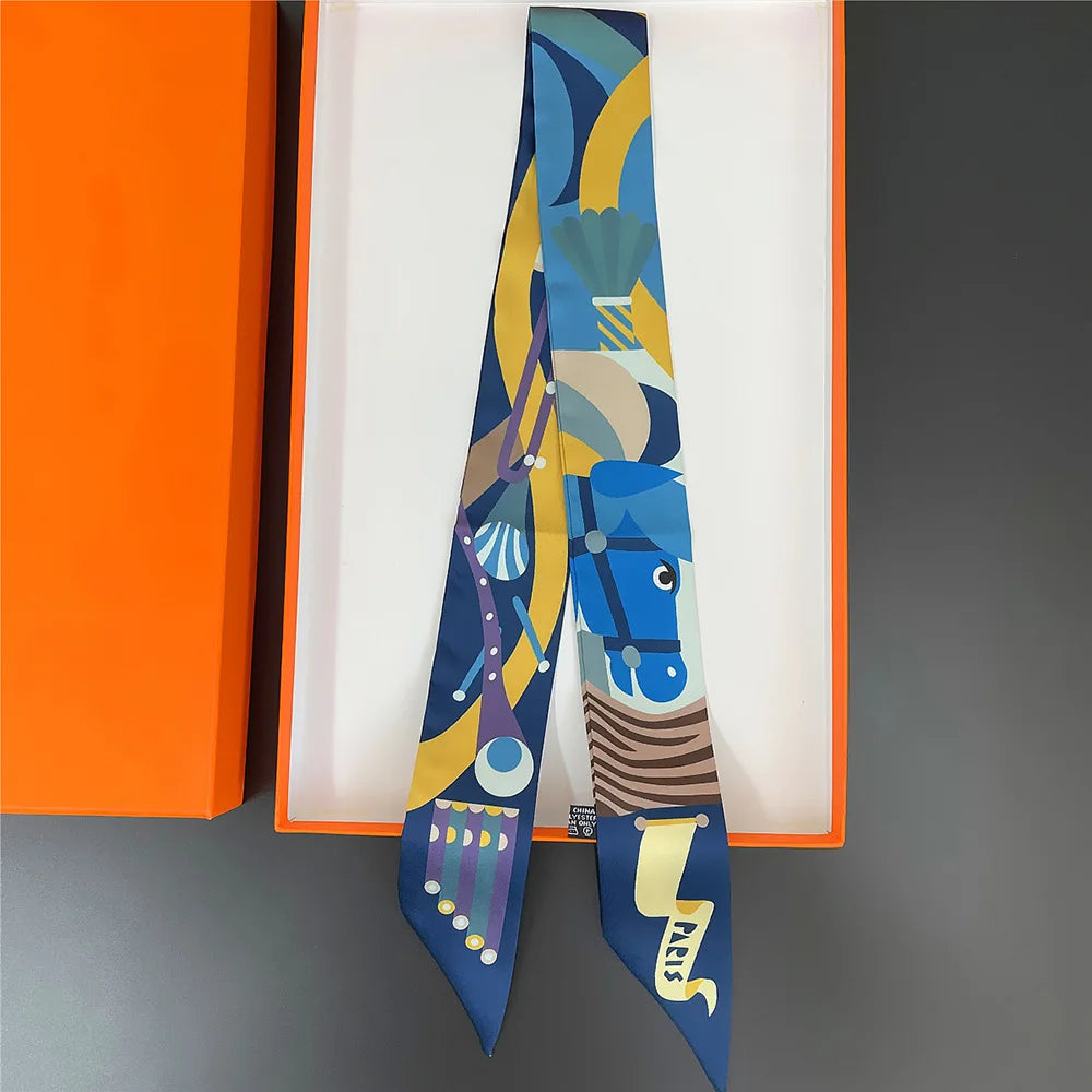 Women Long Scarf and Hair Tie Multifunctional Bandana - Smarsty