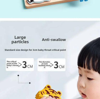 Montessori Cartoon 3D Wooden Puzzle Animal Traffic Jigsaw Toys for Kids Early Learning Educational Cognitive Game Children Gifts by Smarsty