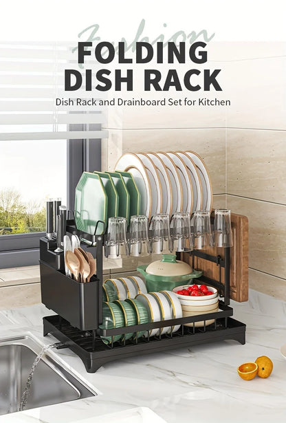 Carbon steel multifunctional kitchen shelf storage rack, bowl and chopstick rack storage organization saves space