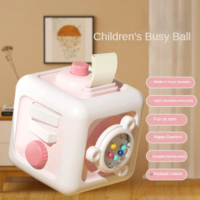 6 in 1 Montessori Educational Toys Sensory Busy Board Baby Practice Skills Drawer Cube Fidget Educational Toys for Girl Boy - Smarsty