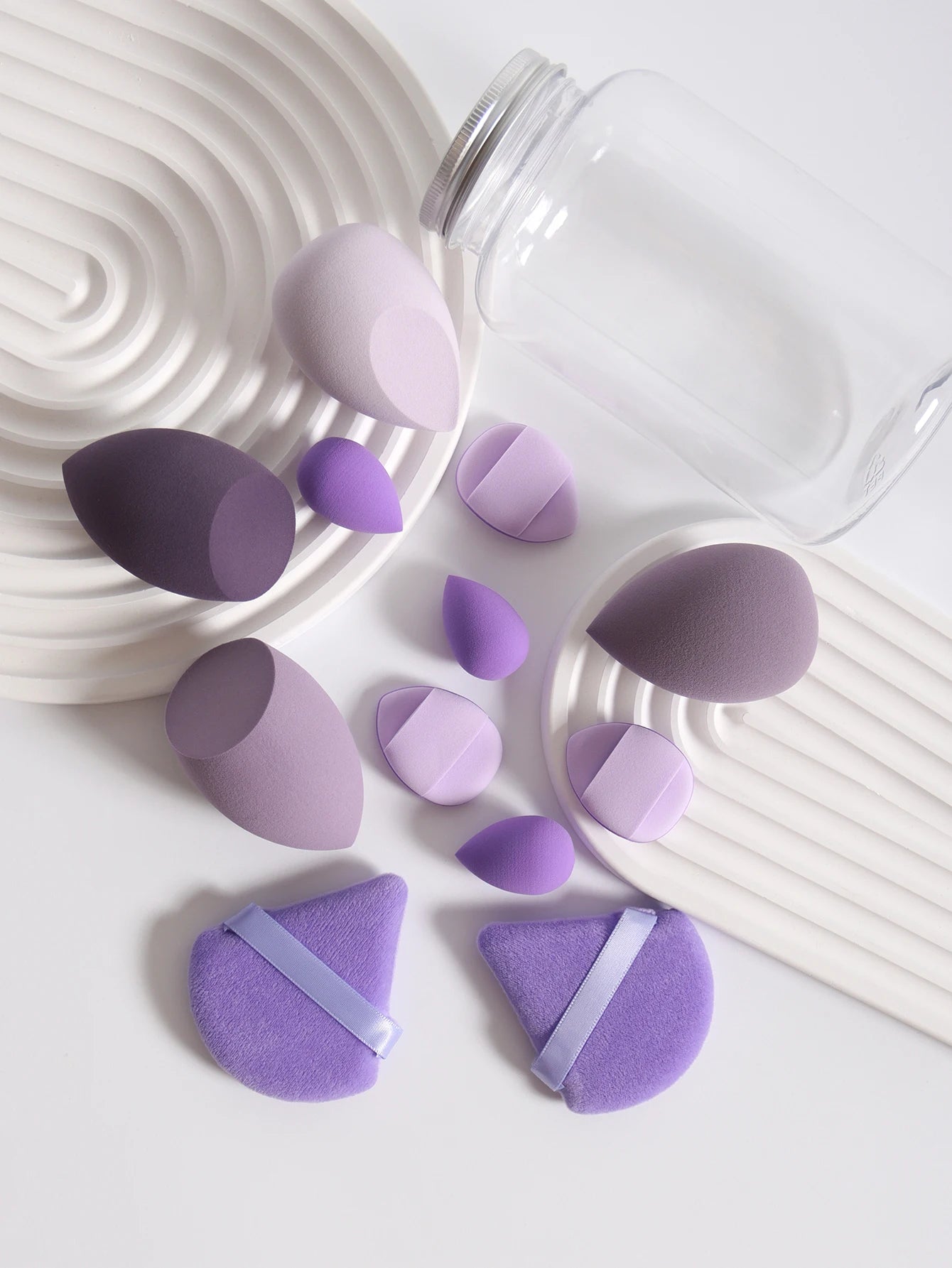 12Pcs Latex-Free Makeup Sponge Set for Flawless Application - Smarsty