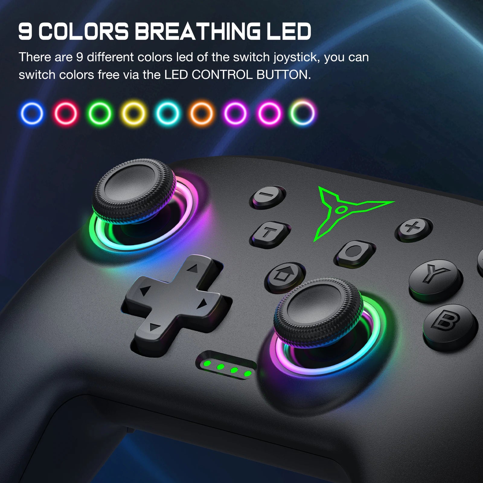 Dinofire Wireless Bluetooth RGB Controller for Nintendo Switch - Smarsty