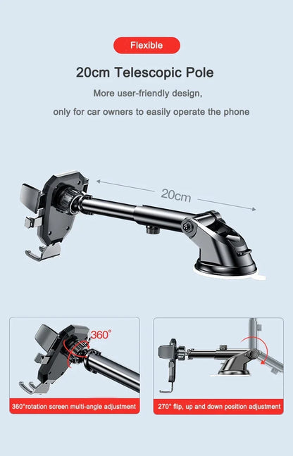Universal Car Phone Holder With 360 Degree Pivot Mount - Smarsty
