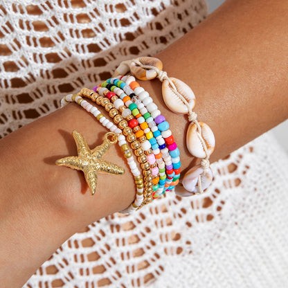 Bohemian Shell Beaded Bracelet Set for Women - Smarsty