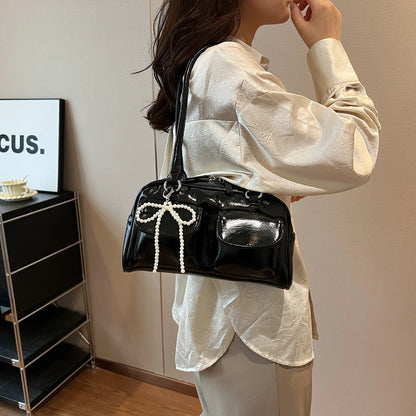 Korean Edition Underarm Bow Bag Women Versatile Shoulder Bag - Smarsty
