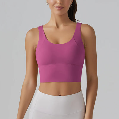Yoga Bra Underwear Women Summer Shockproof Bra Beautiful Back Sports Running External Wear Training Fitness Yoga Tank Top Bra - Smarsty