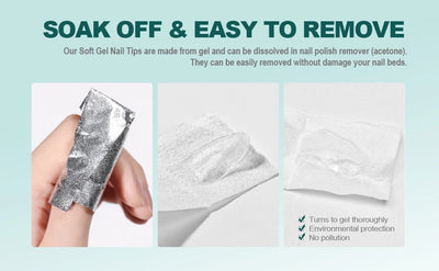 Gel X Nail Tips 120pcs Easy Soak Off Extensions - Smarsty