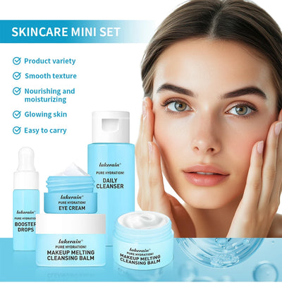 5PCS Skincare Set Hydrate Brighten Firm Skin Exfoliating Acne Removal Shrink Pore Fix Sensitive Dullness Collagen Face Kit