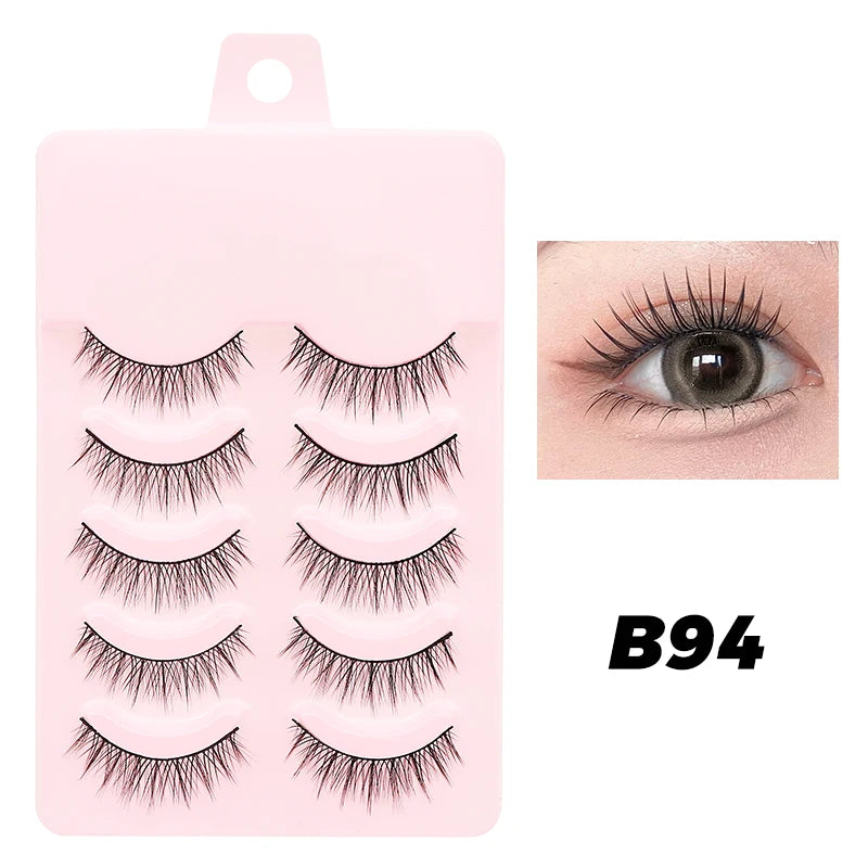 DINGSEN 5 Pairs Soft Natural Long False Eyelashes - Smarsty