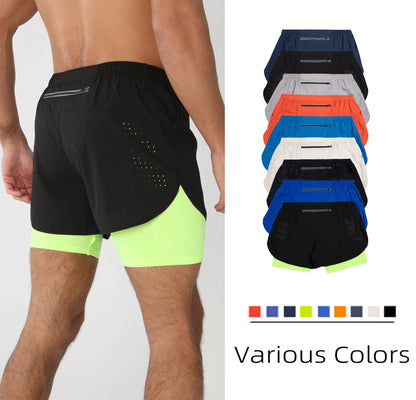 Gym Shorts Men Running Shorts with Liner Pockets Towel Loop Quick Dry Lightweight Workout Men's Breathable Athletic Sport Shorts - Smarsty