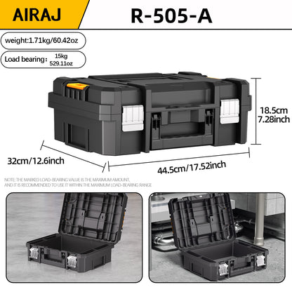 AIRAJ MultiFunctional Tier Stackable Rolling Plastic Portable Folding Tool Storage Box , Suitable for Garage Storage